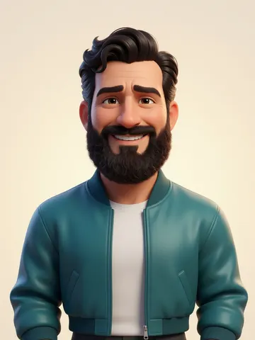 Cartoon portrait, brought to life at the party